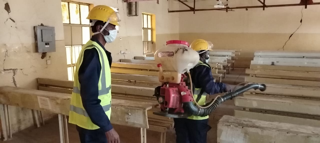 Sudan University and Civil Defense Launch Major Disinfection Campaign in Preparation for Exams